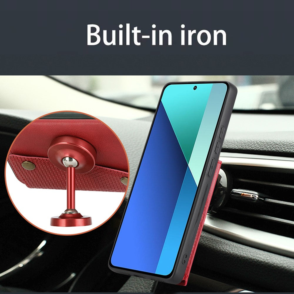 For Xiaomi Redmi 15C 4G (Global) (171mm)  /  Poco C85 4G (171mm) Case with Card Slots Kickstand Leather + TPU Phone Cover