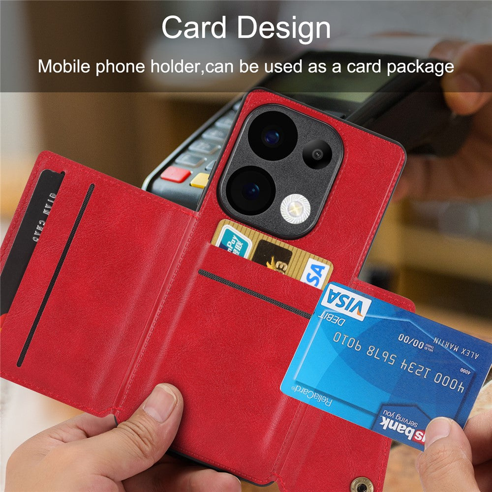 For Xiaomi Redmi 15C 4G (Global) (171mm)  /  Poco C85 4G (171mm) Case with Card Slots Kickstand Leather + TPU Phone Cover
