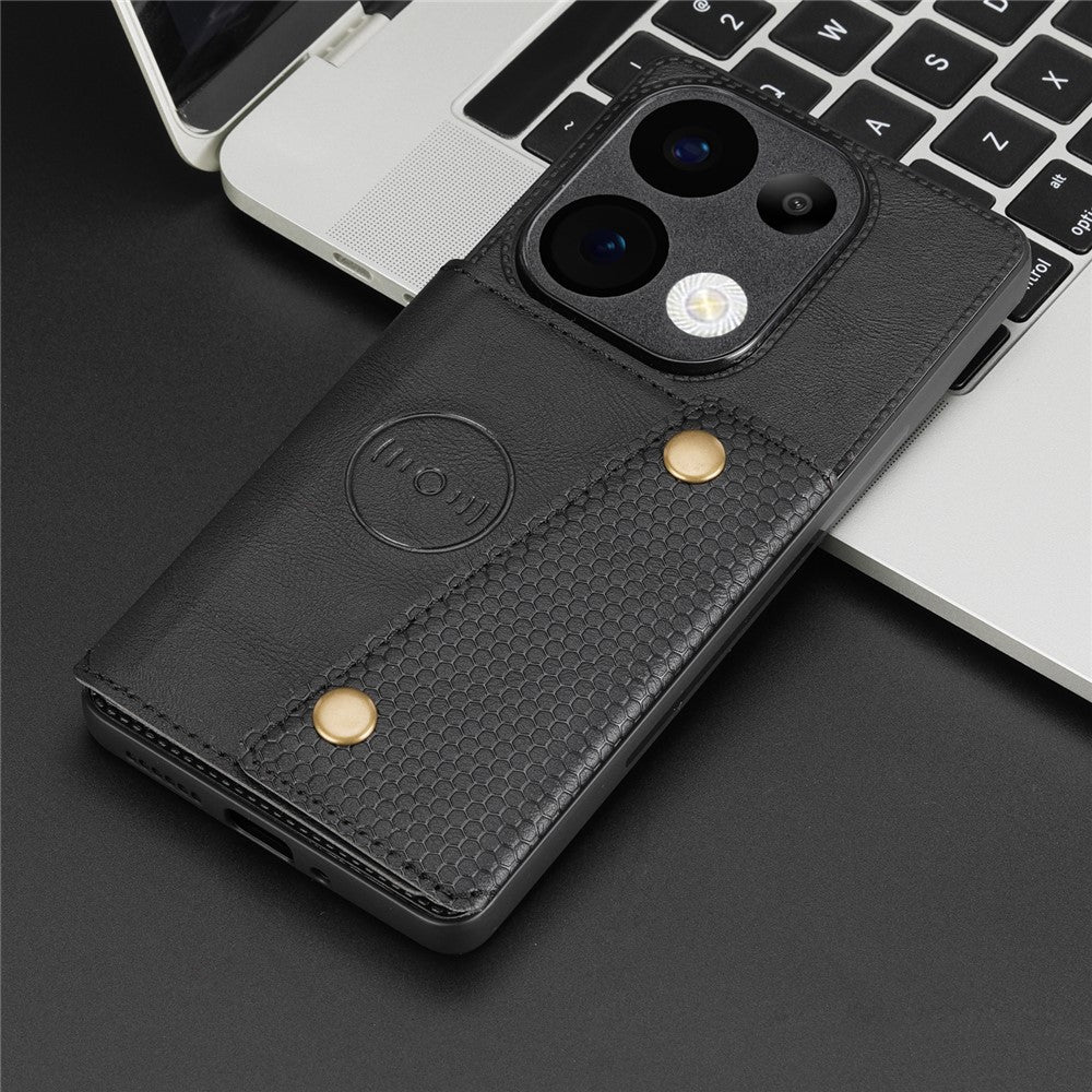 For Xiaomi Redmi 15C 4G (Global) (171mm)  /  Poco C85 4G (171mm) Case with Card Slots Kickstand Leather + TPU Phone Cover