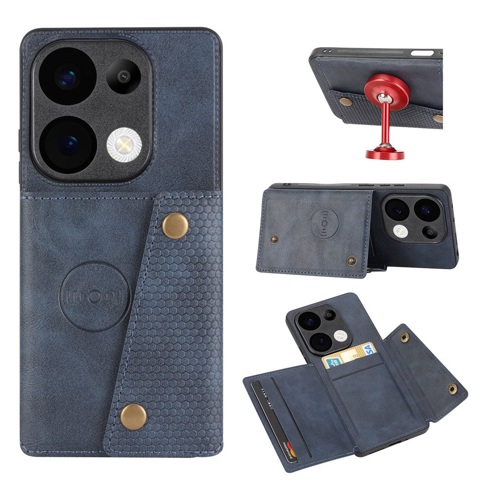 For Xiaomi Redmi 15C 4G (Global) (171mm)  /  Poco C85 4G (171mm) Case with Card Slots Kickstand Leather + TPU Phone Cover