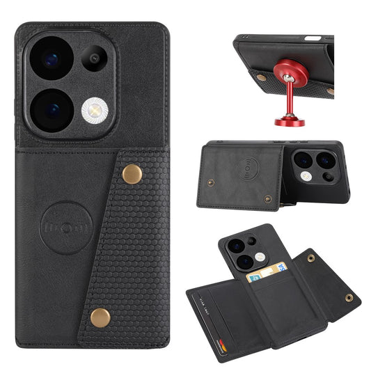 Phone Case For Xiaomi Redmi 15C 5G (EU) (173mm)  /  4G (EU) (173mm)  /  Poco C85 4G (173mm) Kickstand Leather + TPU Cover with Card Slots