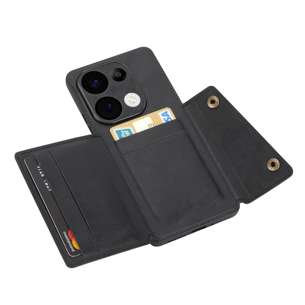 Phone Case For Xiaomi Redmi 15C 5G (EU) (173mm)  /  4G (EU) (173mm)  /  Poco C85 4G (173mm) Kickstand Leather + TPU Cover with Card Slots