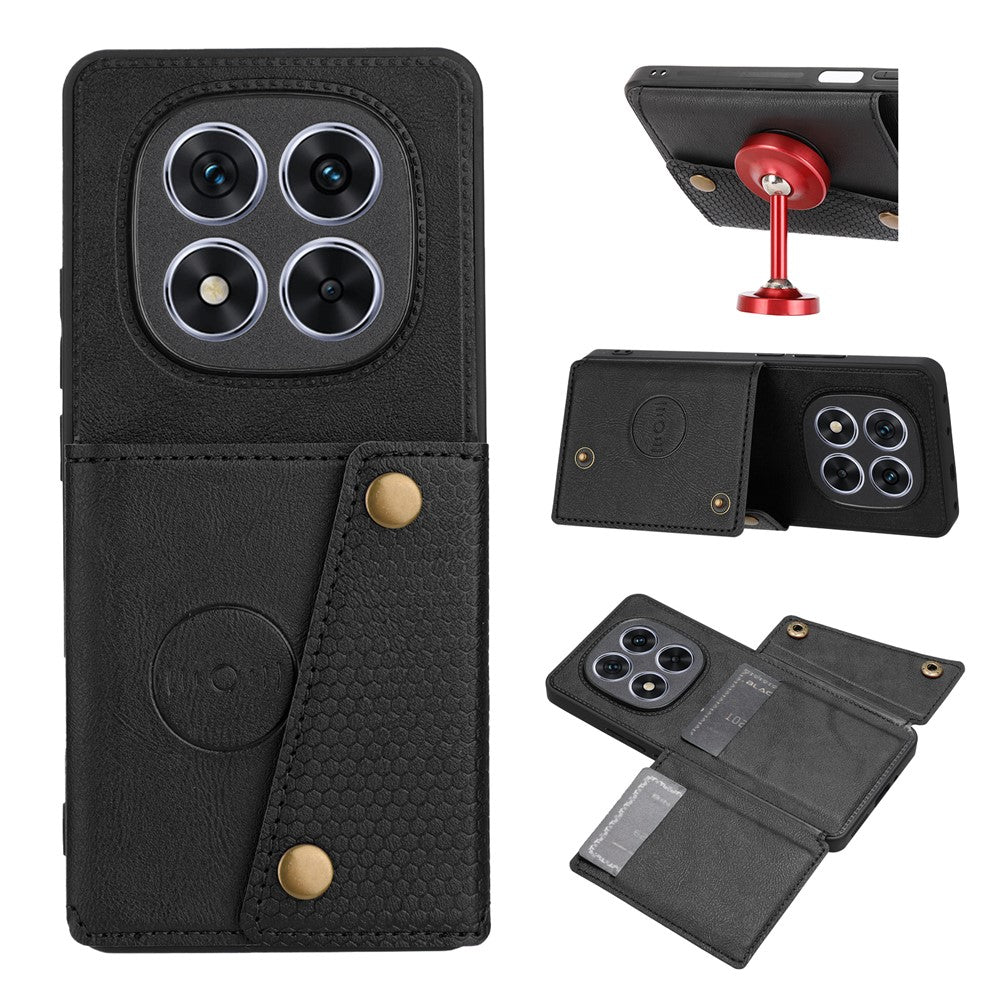 For Xiaomi Poco M8 5G / Redmi Note 15 5G (Global) / 15 4G (Global) Case with Card Slots Kickstand Leather + TPU Phone Cover