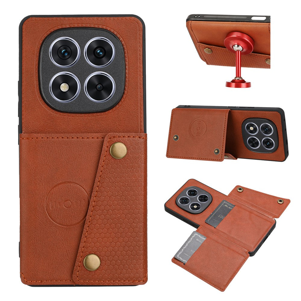 For Xiaomi Poco M8 5G / Redmi Note 15 5G (Global) / 15 4G (Global) Case with Card Slots Kickstand Leather + TPU Phone Cover