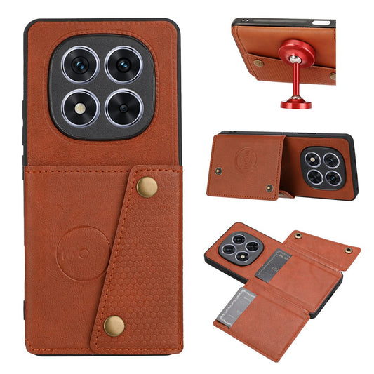 Xiaomi Redmi Note 15 5G (Global) / Xiaomi Redmi Note 15 4G (Global) Handyhülle – Für Xiaomi Poco M8 5G / Redmi Note 15 5G (Global) / 15 4G (Global) mit Kartenfächern, Ständer, Leder + TPU