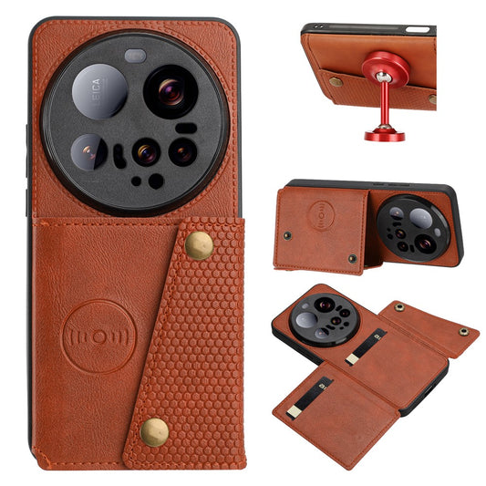 Xiaomi 15 Ultra Handyhülle – mit Kartenfächern, Ständer, Leder + TPU