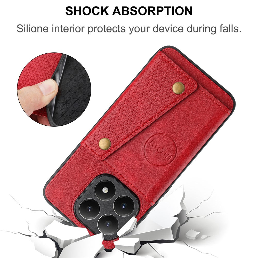 For Xiaomi 15T Case with Card Slots Kickstand Leather + TPU Phone Cover
