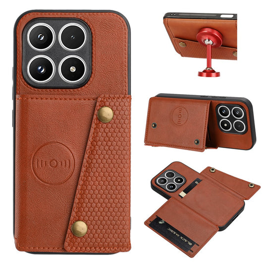 Xiaomi 17 Handyhülle – mit Kartenfächern, Ständer, Leder + TPU
