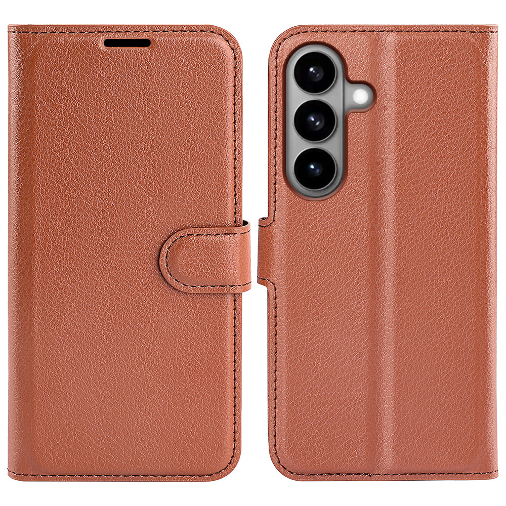 For Samsung Galaxy S26 Case Litchi Texture Shockproof Leather Wallet Phone Cover