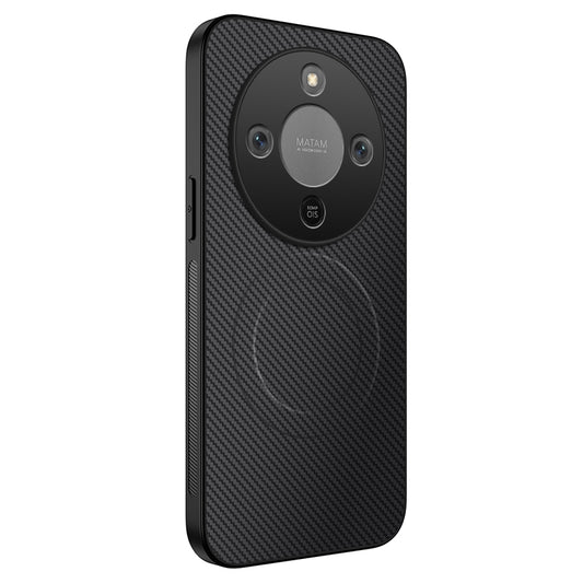 Honor X70 5G / Honor X9d 5G / Honor Magic8 Lite 5G Handyhülle – WANLONFENG X9d 5G / X70 5G Magnetische TQ-Serie Carbonfaser-Textur PC TPU