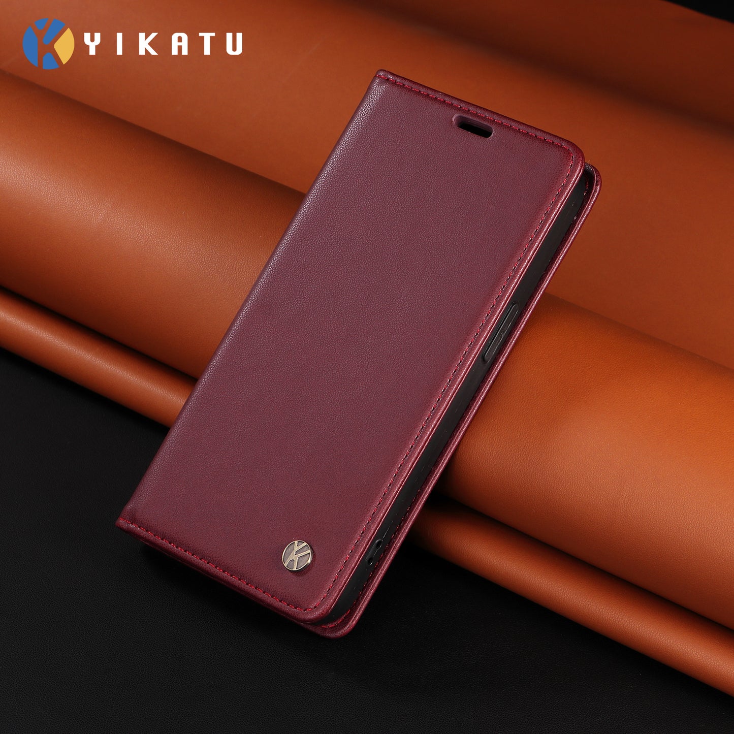 YIKATU For Honor Magic8 Pro 5G Phone Cases  Magnetic Closure PU Leather Mobile Cover