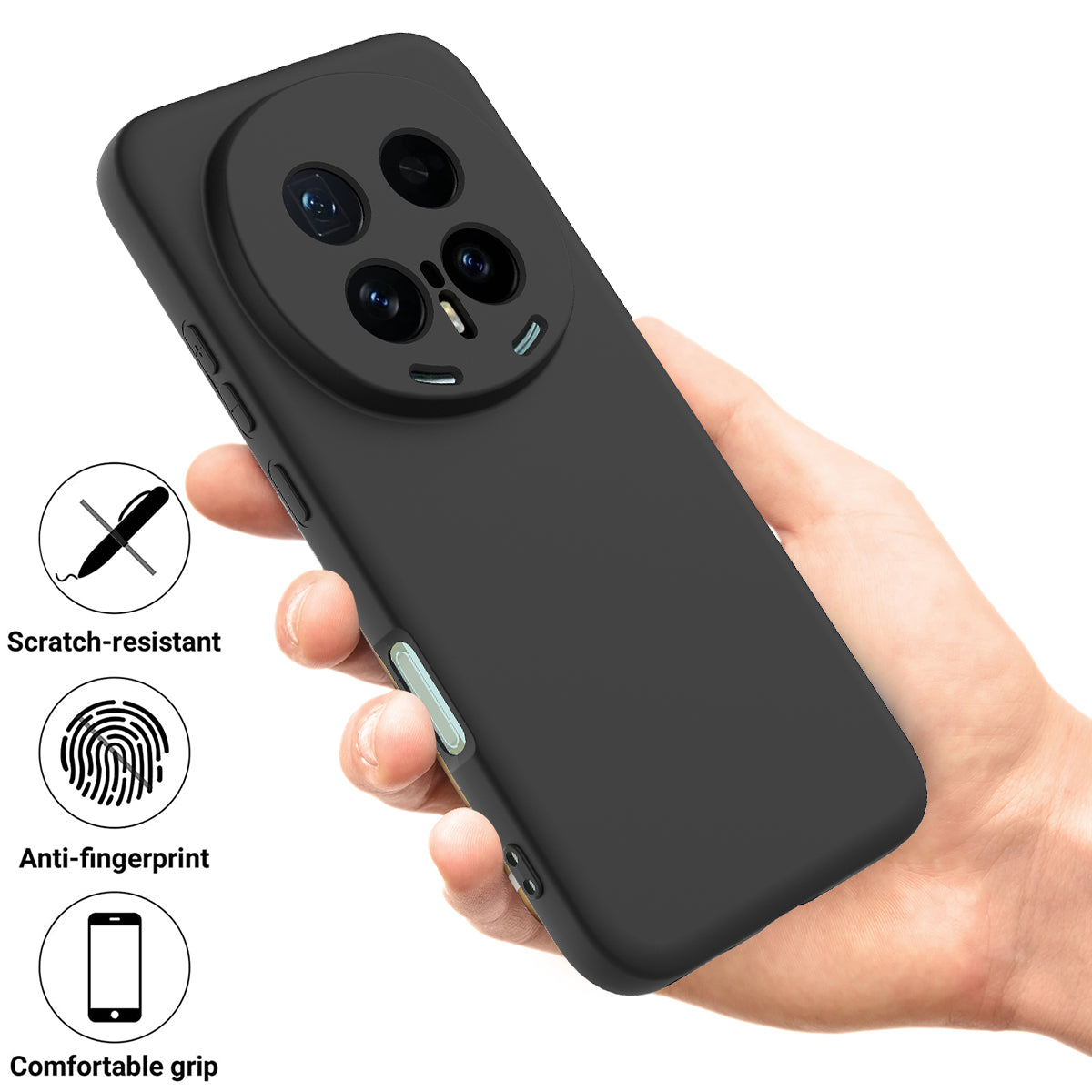For Honor Magic8 Pro 5G Liquid Silicone Case Phone Back Cover with Hand Strap