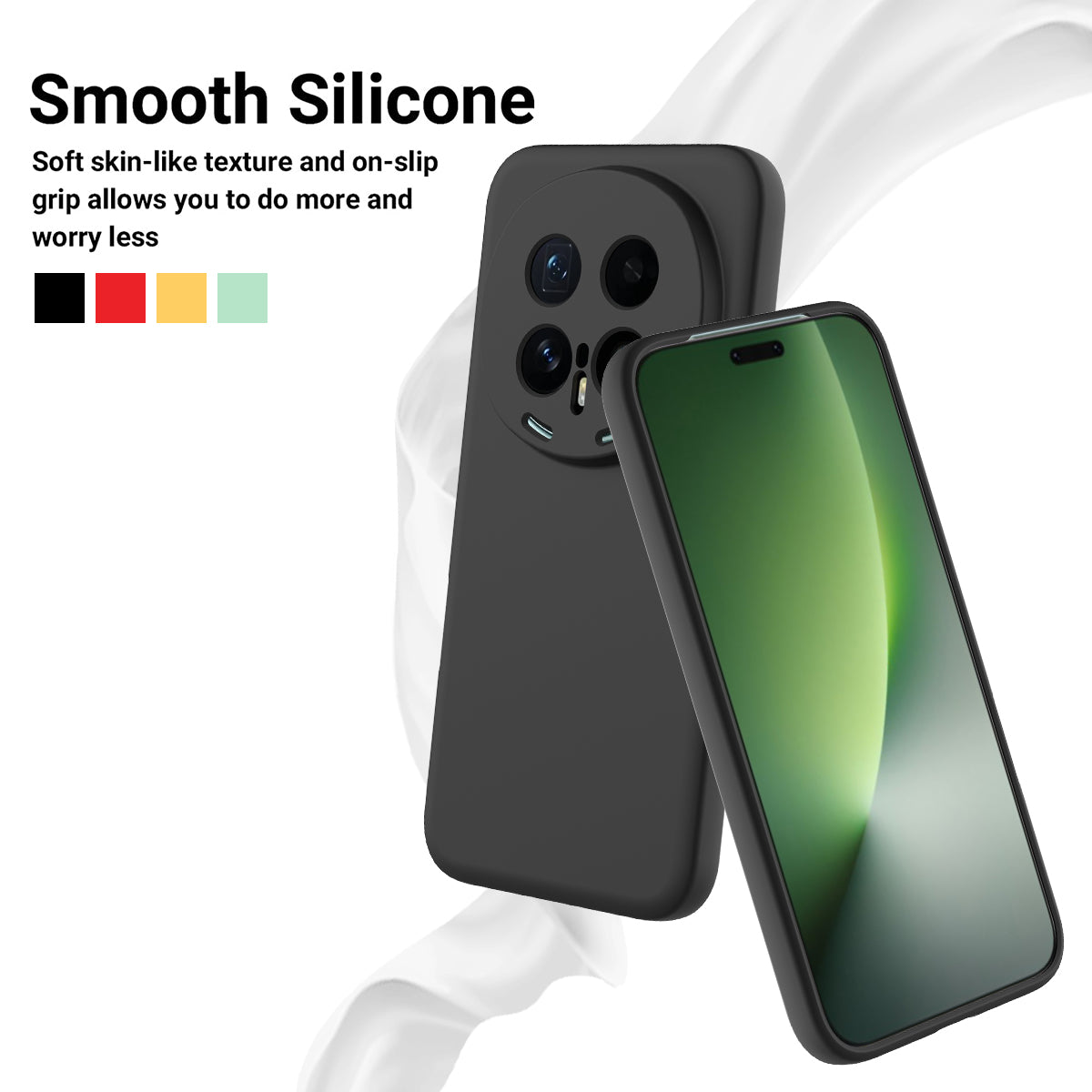 For Honor Magic8 Pro 5G Liquid Silicone Case Phone Back Cover with Hand Strap