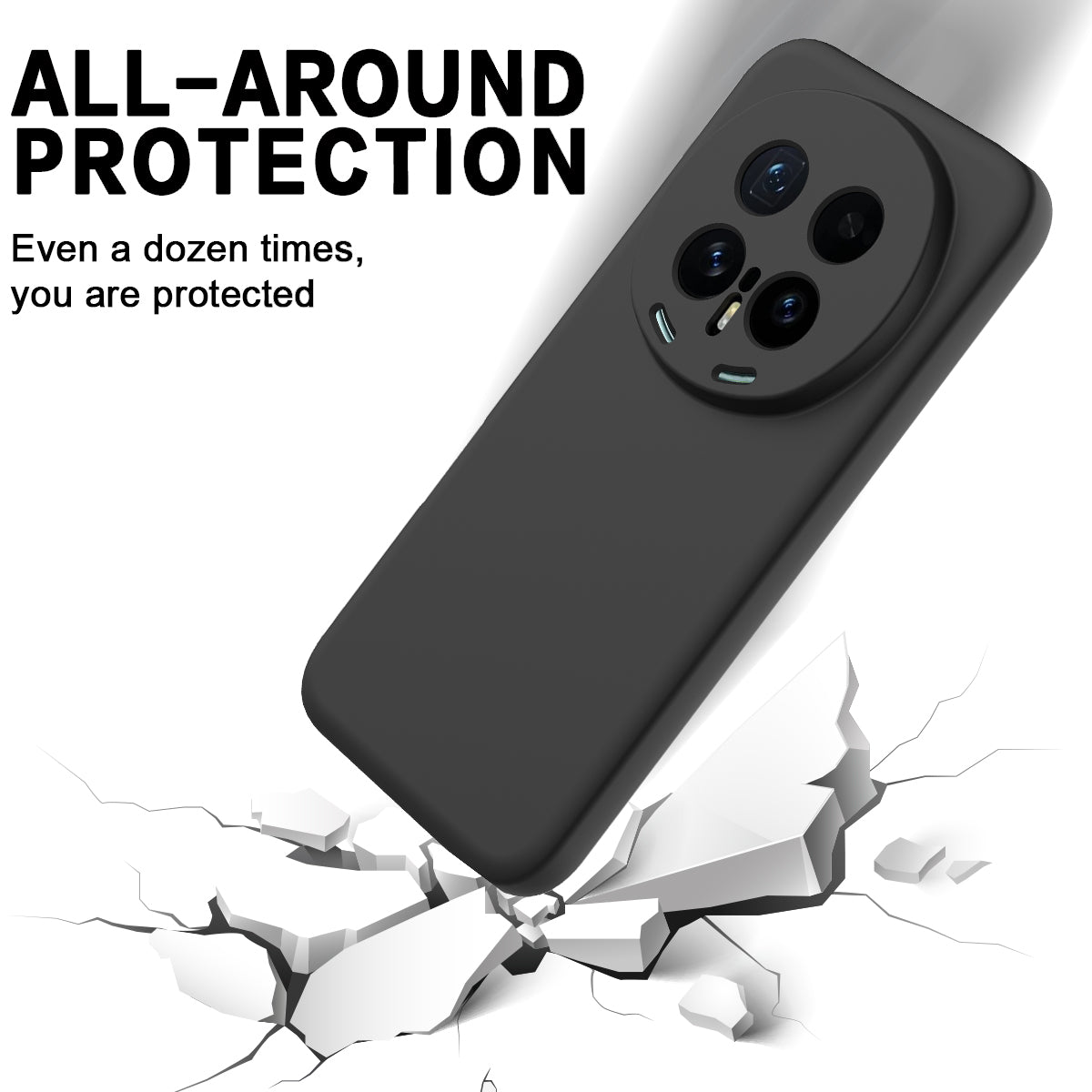For Honor Magic8 Pro 5G Liquid Silicone Case Phone Back Cover with Hand Strap
