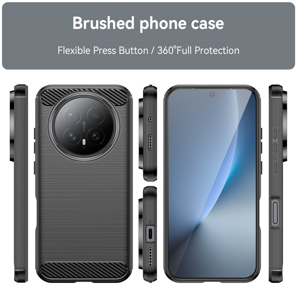 For Honor Magic8 5G Case Protective Phone Cover Carbon Fiber Texture Brushed