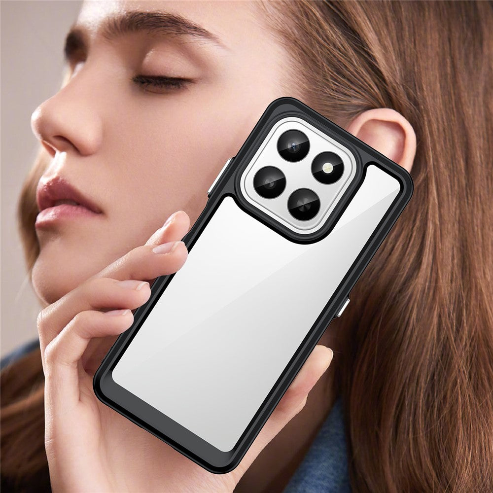 Honor 400 Smart 4G  /  400 Smart 5G  /  X7d 4G  /  X7d 5G Transparente Handyhülle – Stoßfeste Rückseite, aus TPU & Acryl