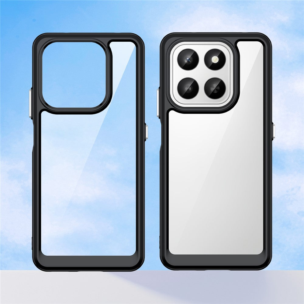 Honor 400 Smart 4G  /  400 Smart 5G  /  X7d 4G  /  X7d 5G Transparente Handyhülle – Stoßfeste Rückseite, aus TPU & Acryl