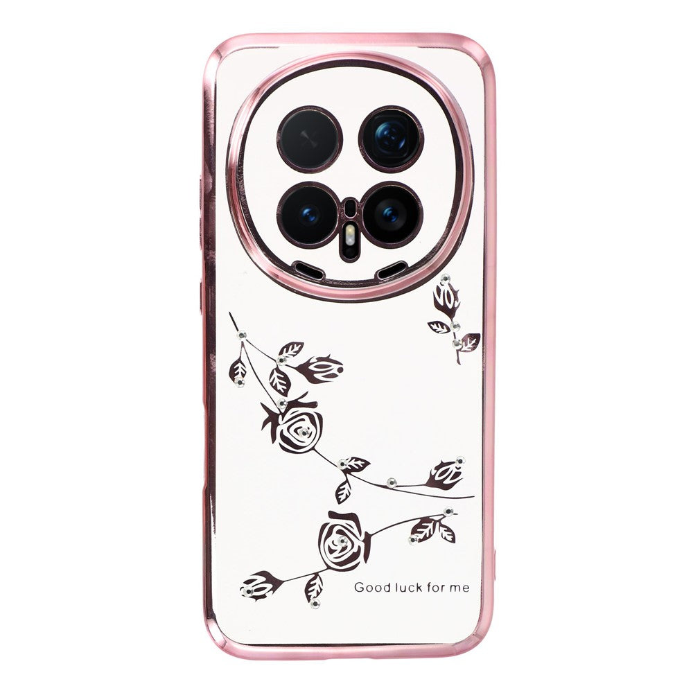 KADEM For Honor Magic8 Pro 5G Case Flower Rhinestone Decor TPU Phone Cover