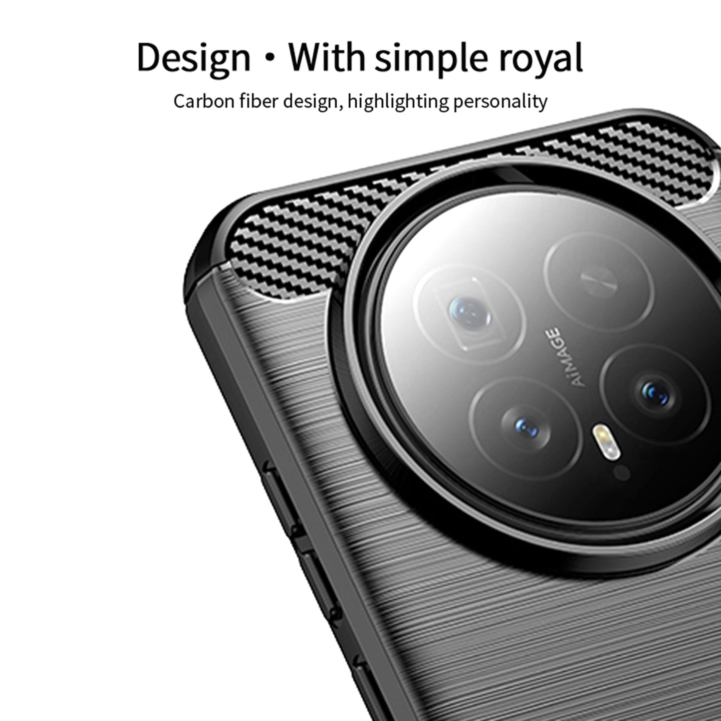MOFI For Honor Magic8 5G Back Cover  Brushed Texture Carbon Fiber Soft TPU Case