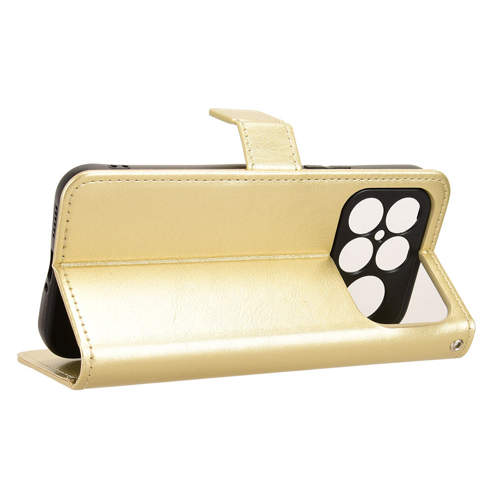 For Xiaomi Poco F8 Ultra / Redmi K90 Pro Max 5G PU Leather Case with Strap Crazy Horse Texture Phone Wallet Cover