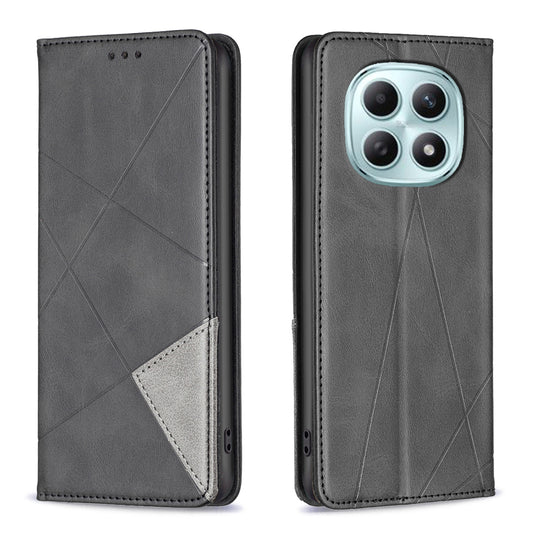 Xiaomi Redmi Note 15 Pro 5G (Global) Handyhülle – Kartenfächer, Geometrie-Aufdruck, Leder
