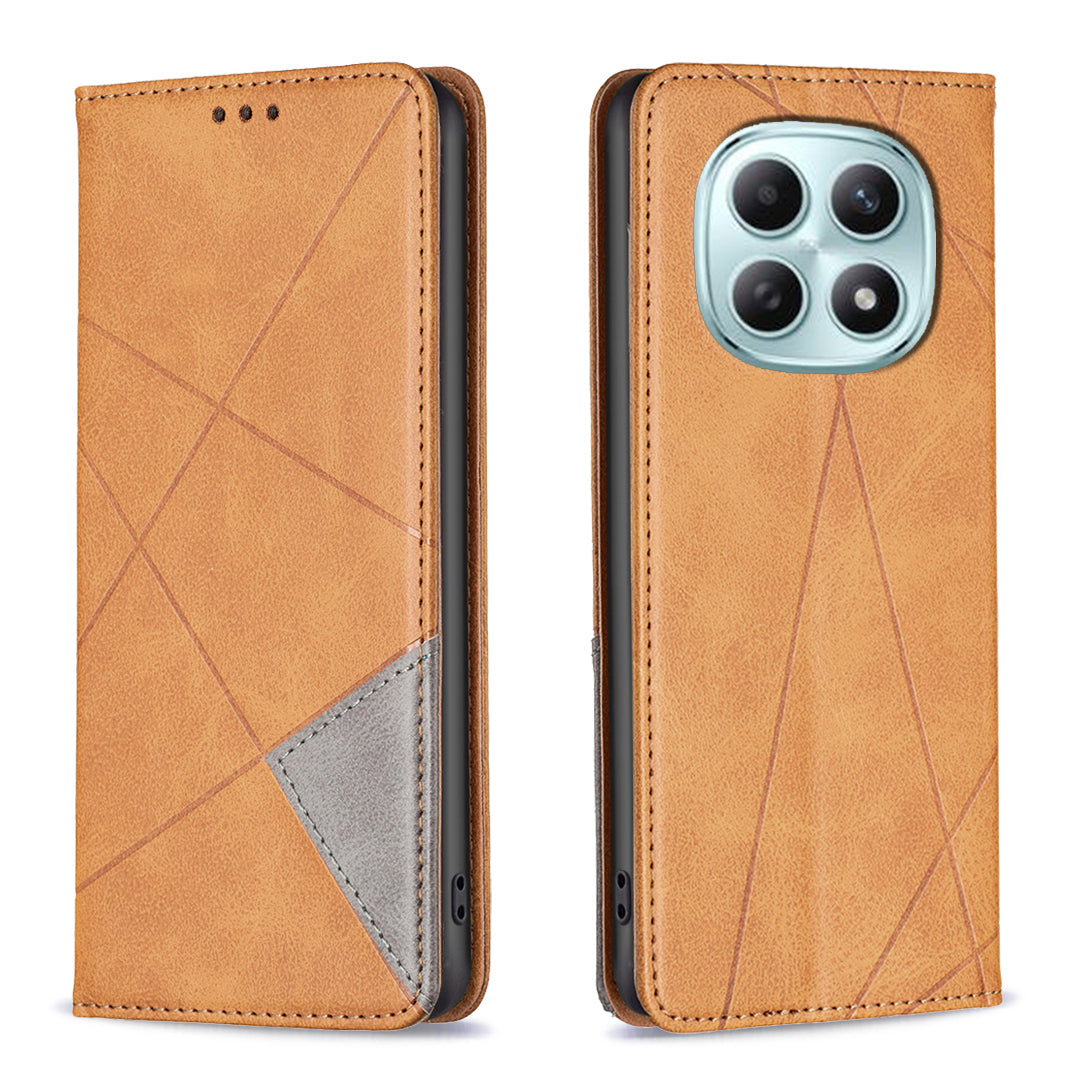 For Xiaomi Poco M8 Pro 5G / Redmi Note 15 Pro+ 5G (Global) Case Card Slots Geometry Imprint Leather Phone Cover