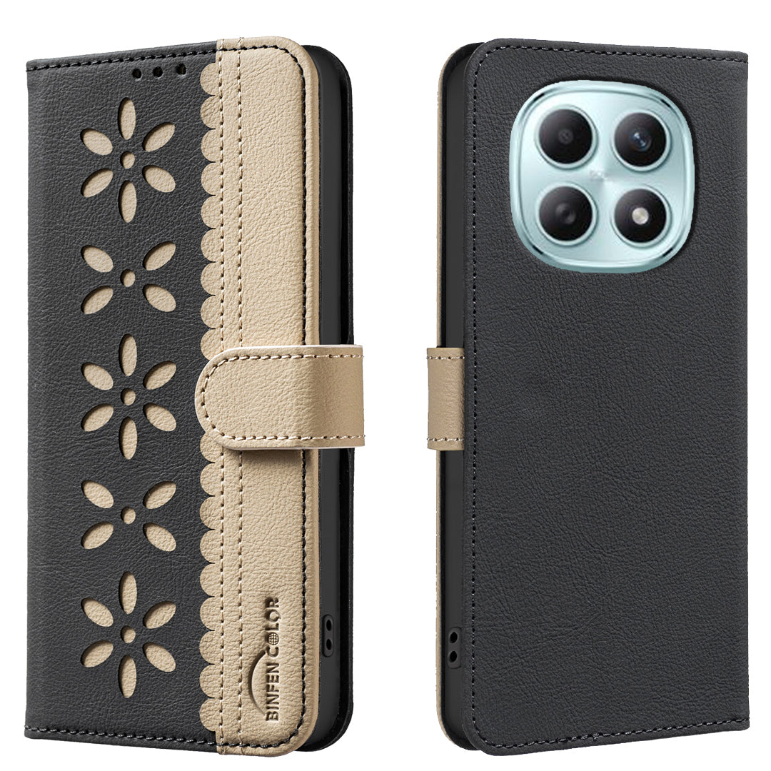 BINFEN COLOR For Xiaomi Poco M8 Pro 5G / Redmi Note 15 Pro+ 5G (Global) Leather Case  BF36 Floral Pattern Phone Cover RFID Blocking Wallet Stand