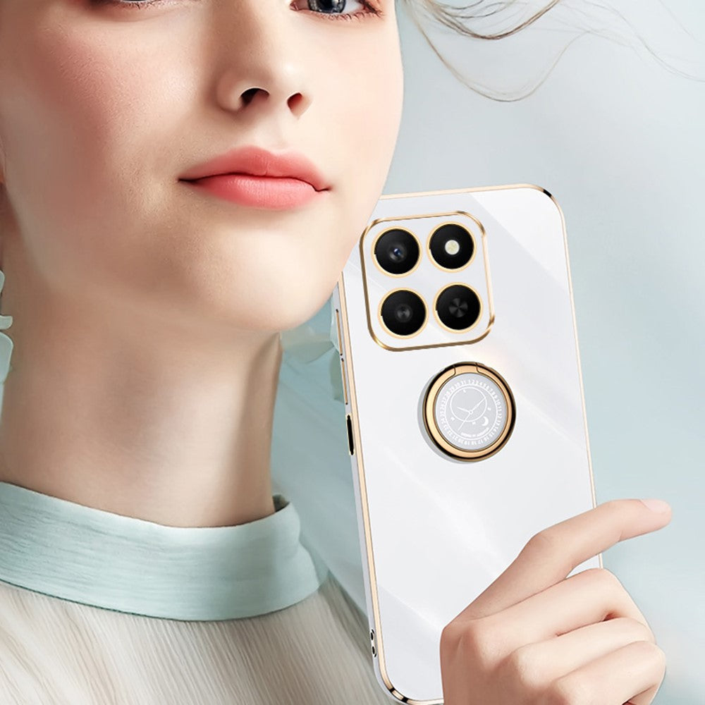 Honor 400 Smart 5G  /  X7d 4G Handyhülle – Galvanisierte TPU-Rückseite, kratzfest, mit Ringständer