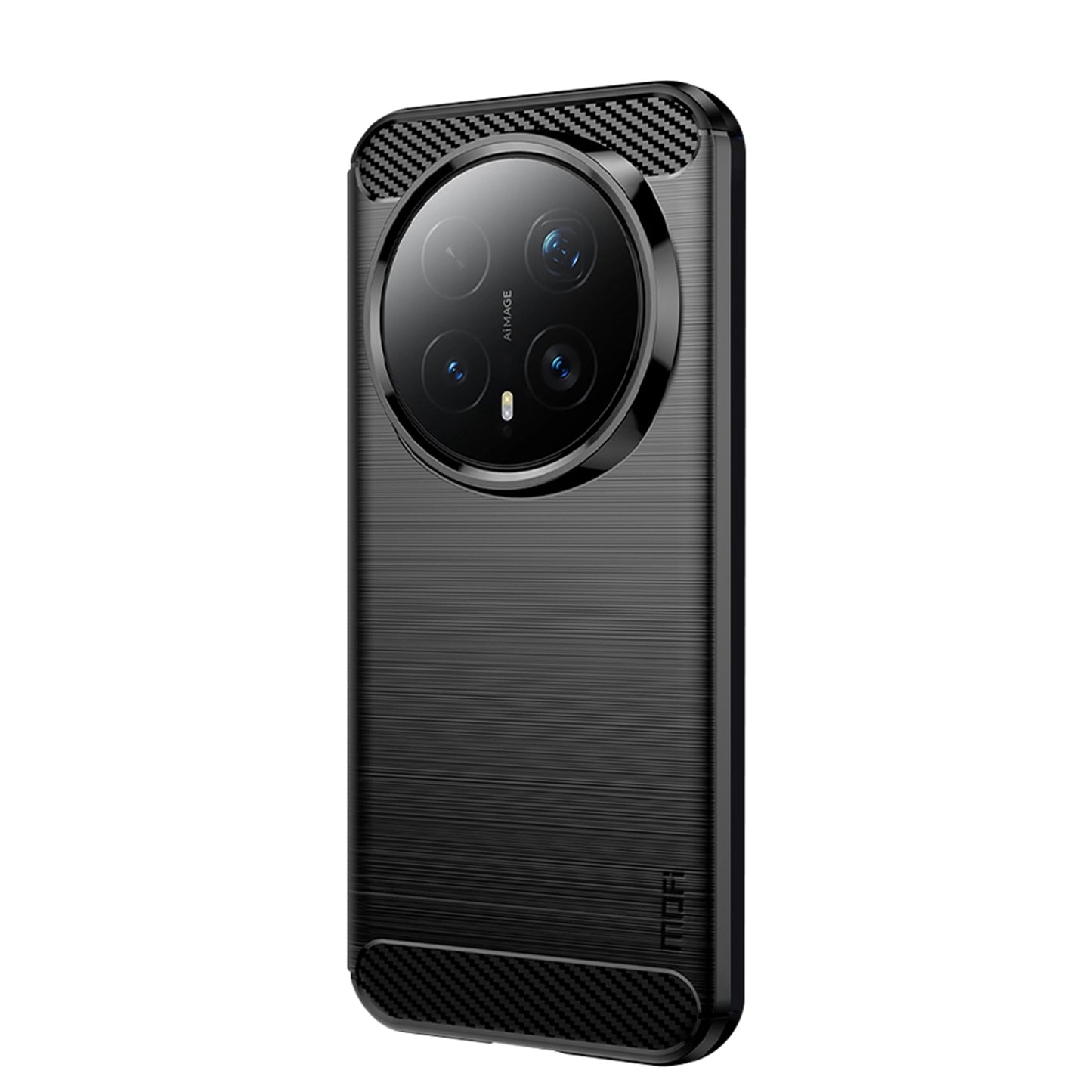 MOFI For Honor Magic8 Pro 5G Back Cover  Brushed Texture Carbon Fiber Soft TPU Case