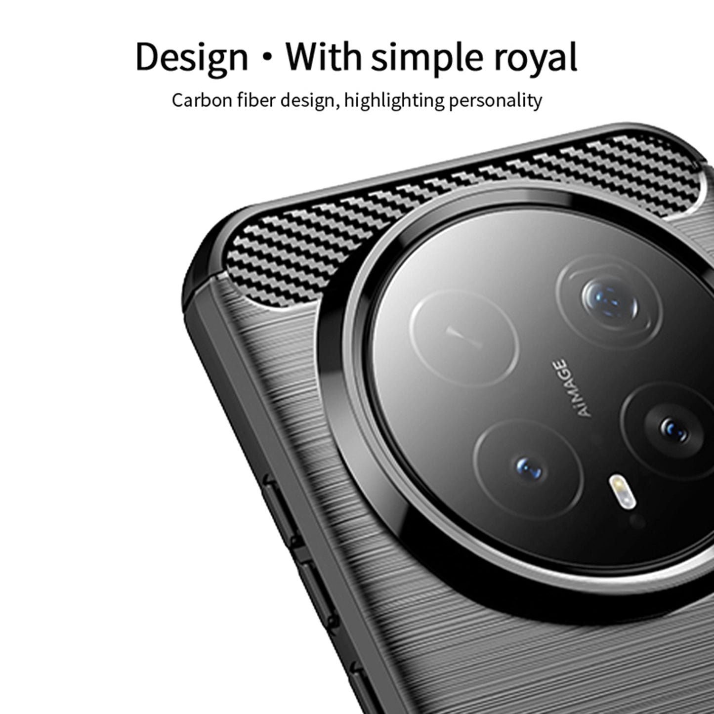 MOFI For Honor Magic8 Pro 5G Back Cover  Brushed Texture Carbon Fiber Soft TPU Case