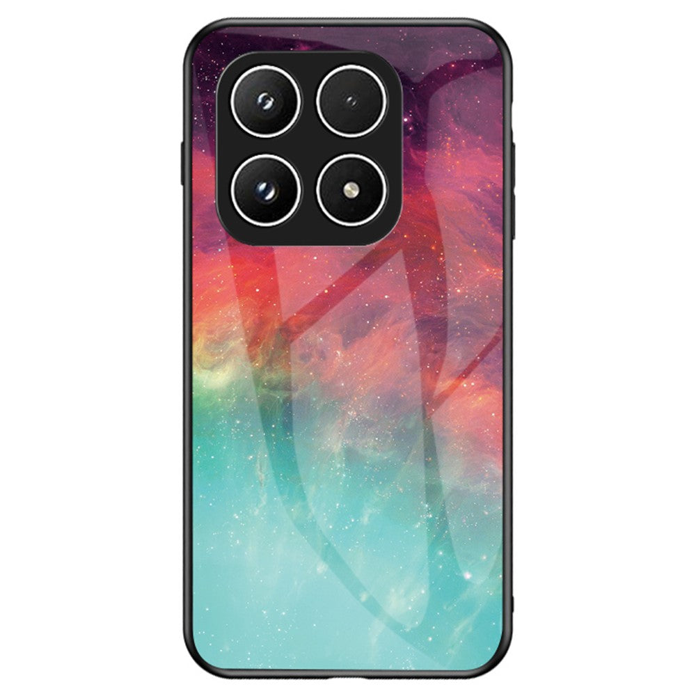 For Xiaomi 17 Case Starry Sky Pattern Tempered Glass Phone Cover
