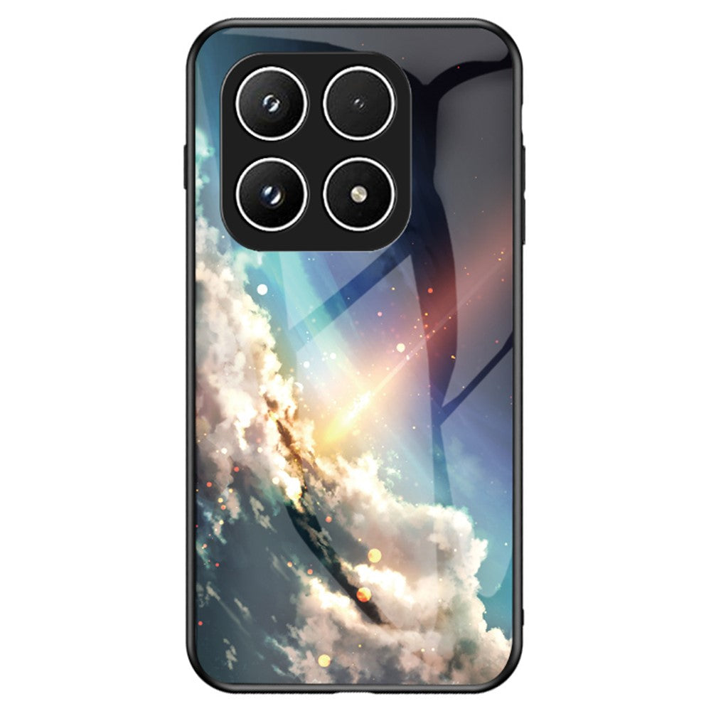 For Xiaomi 17 Case Starry Sky Pattern Tempered Glass Phone Cover