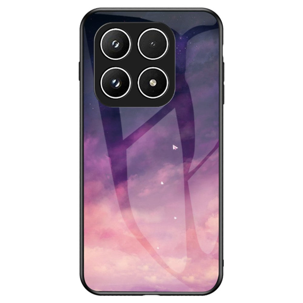 For Xiaomi 17 Case Starry Sky Pattern Tempered Glass Phone Cover