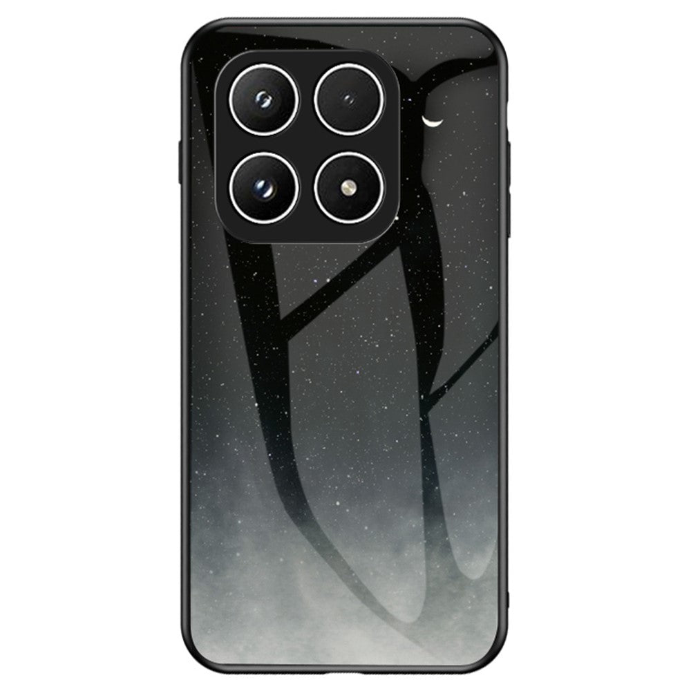 For Xiaomi 17 Case Starry Sky Pattern Tempered Glass Phone Cover