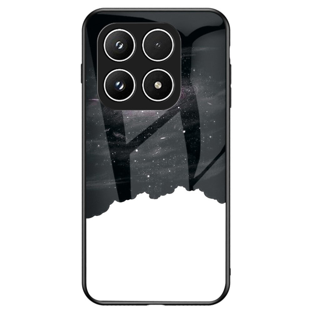 For Xiaomi 17 Case Starry Sky Pattern Tempered Glass Phone Cover