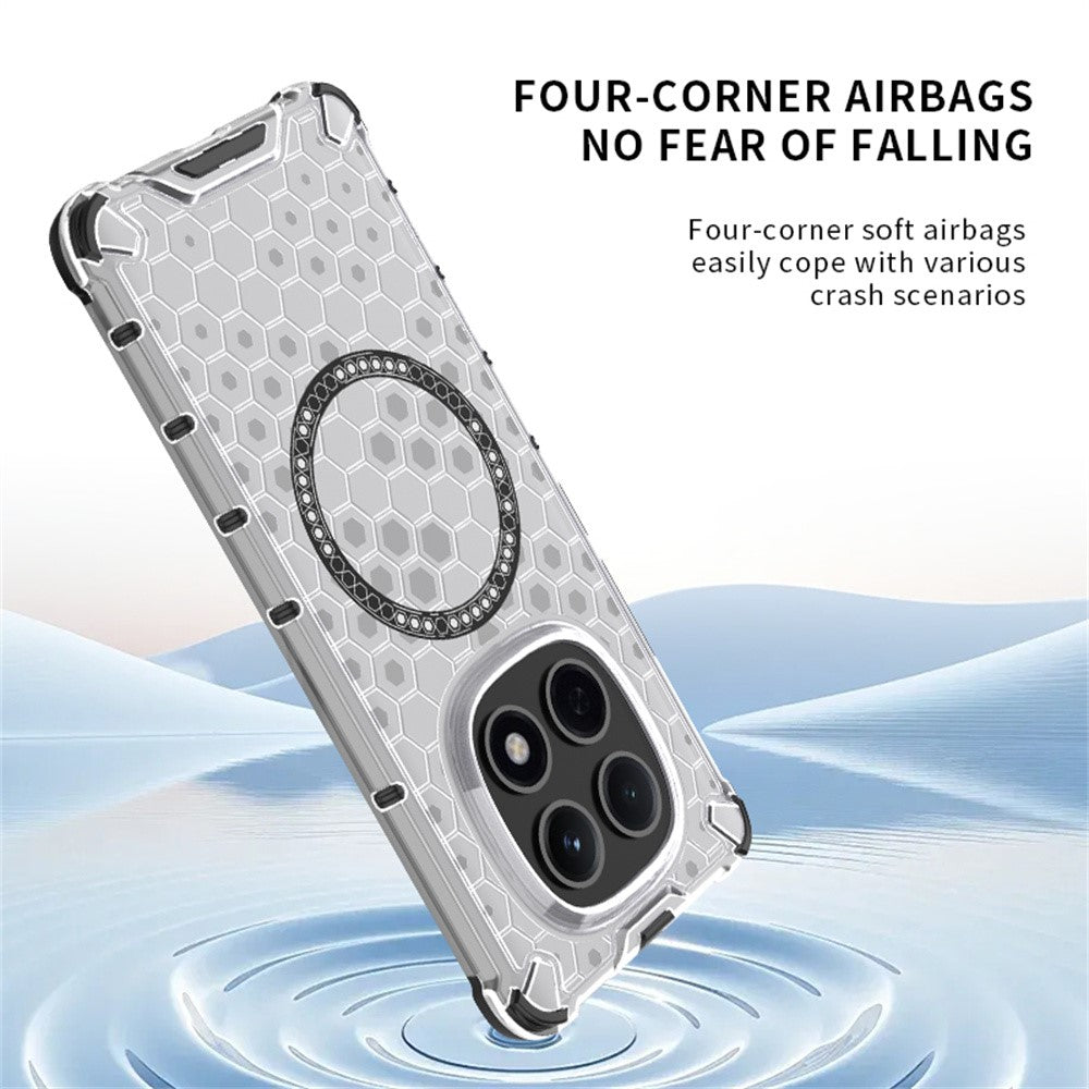 For Xiaomi Poco M8 5G / Redmi Note 15 5G (Global) Magnetic Case Honeycomb Design TPU + PC Phone Cover