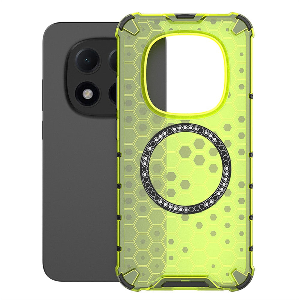 For Xiaomi Redmi Note 15 Pro 5G (Global) Magnetic Case Honeycomb Design TPU + PC Phone Cover