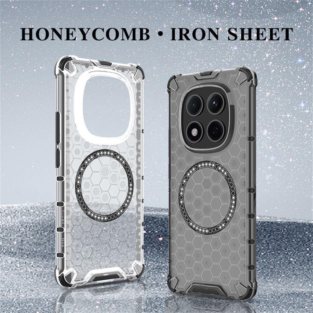For Xiaomi Redmi Note 15 Pro 5G (Global) Magnetic Case Honeycomb Design TPU + PC Phone Cover