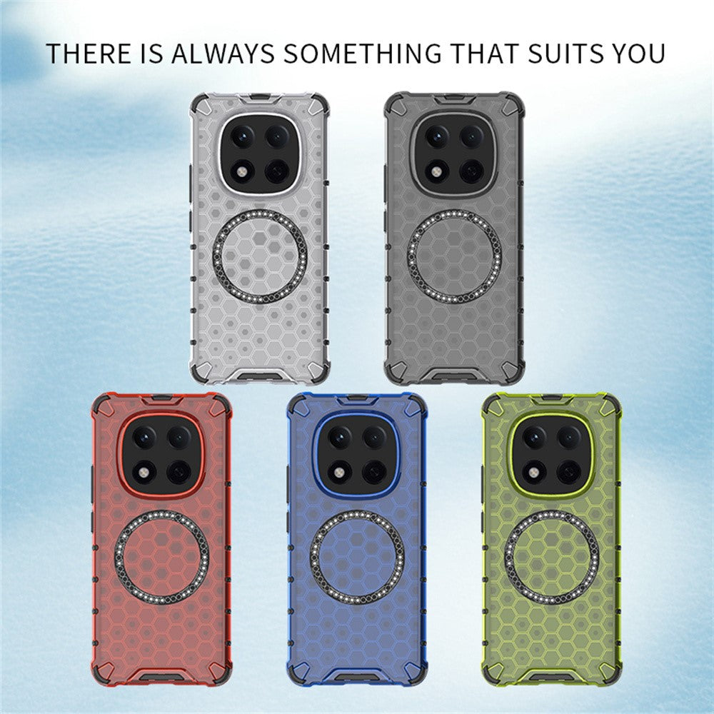 For Xiaomi Redmi Note 15 Pro 5G (Global) Magnetic Case Honeycomb Design TPU + PC Phone Cover