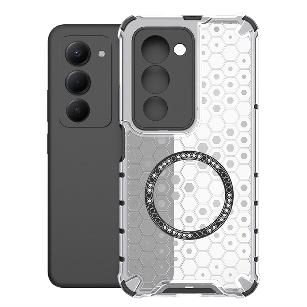 For Xiaomi Redmi 15 4G (EU) (171mm) Magnetic Case Honeycomb Design TPU + PC Phone Cover