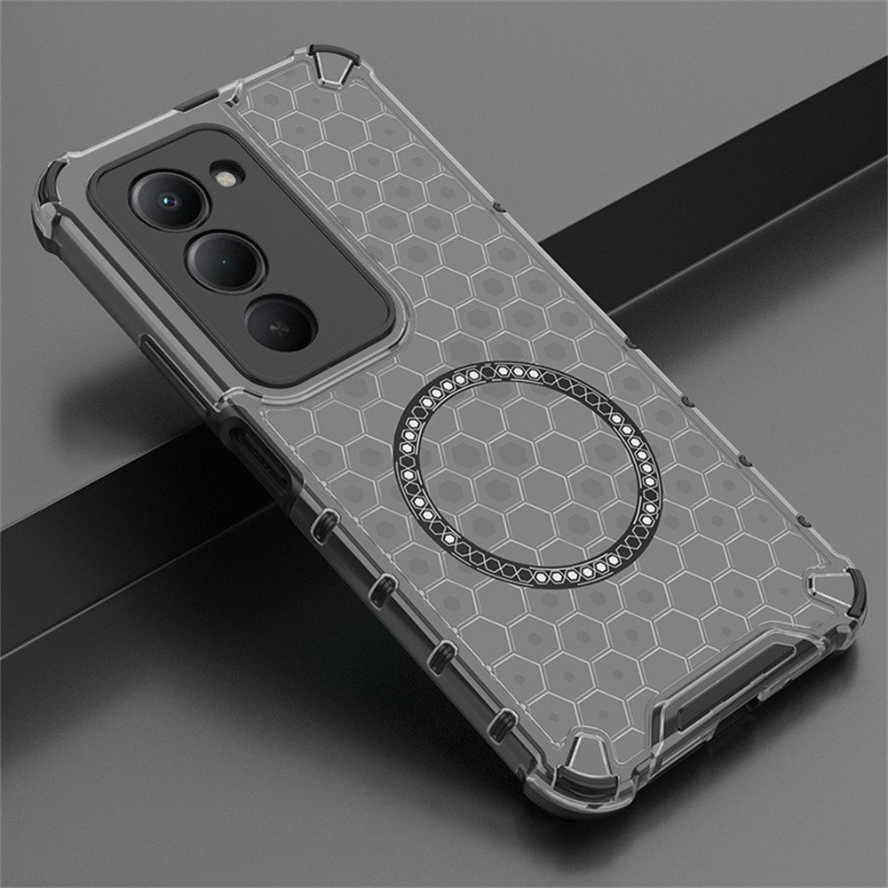 For Xiaomi Redmi 15 4G (EU) (171mm) Magnetic Case Honeycomb Design TPU + PC Phone Cover