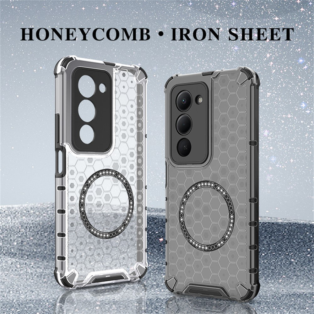 For Xiaomi Redmi 15 4G (EU) (171mm) Magnetic Case Honeycomb Design TPU + PC Phone Cover