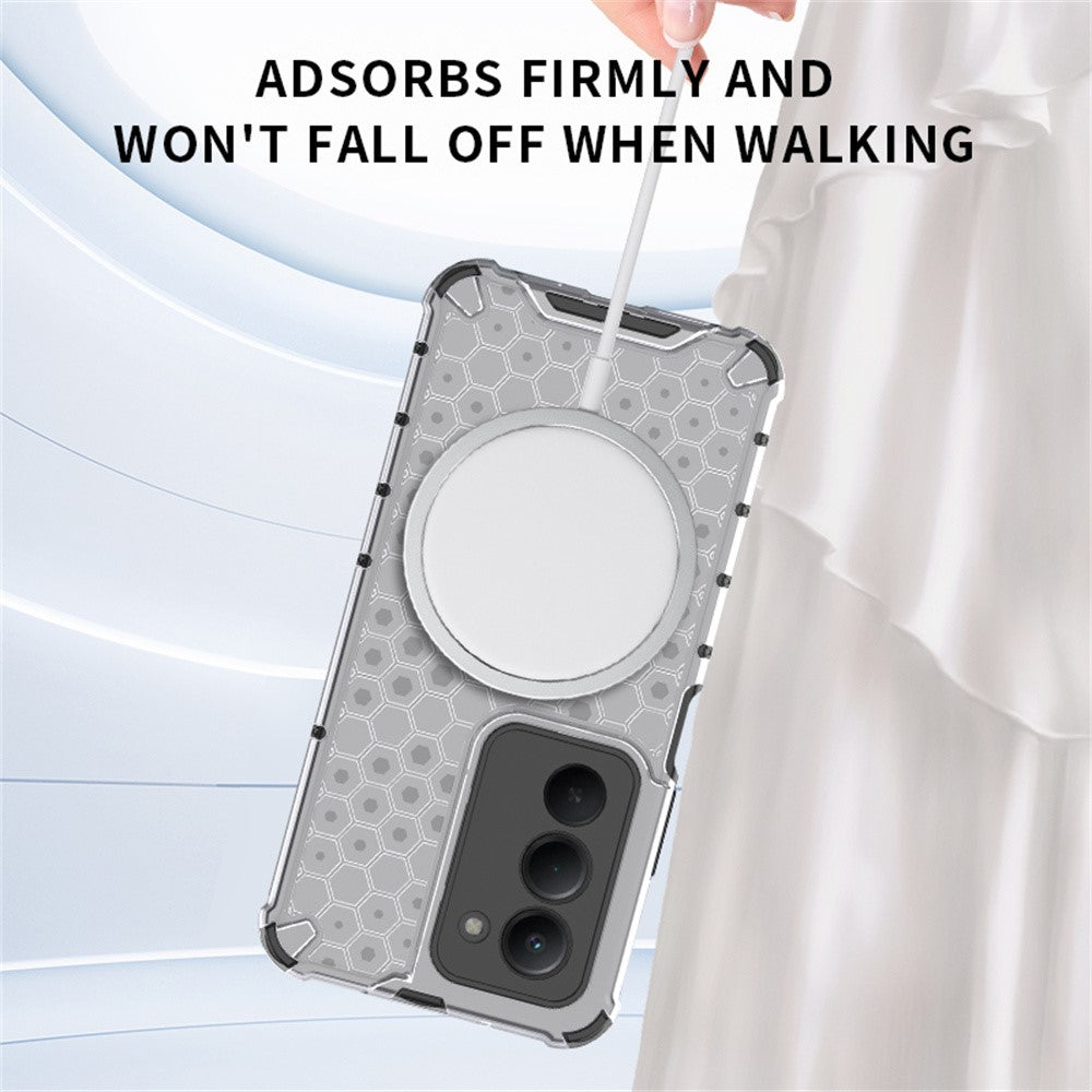 For Xiaomi Redmi 15 4G (EU) (171mm) Magnetic Case Honeycomb Design TPU + PC Phone Cover