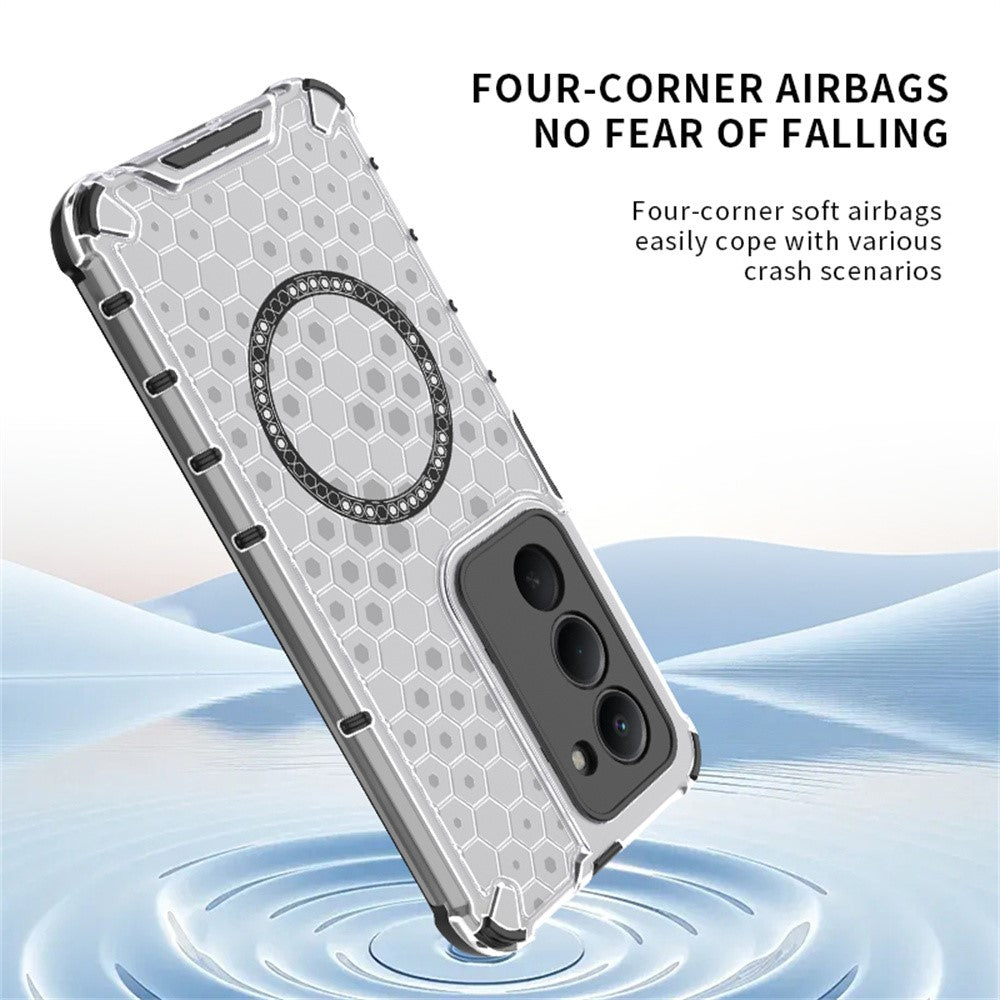 For Xiaomi Redmi 15 4G (EU) (171mm) Magnetic Case Honeycomb Design TPU + PC Phone Cover