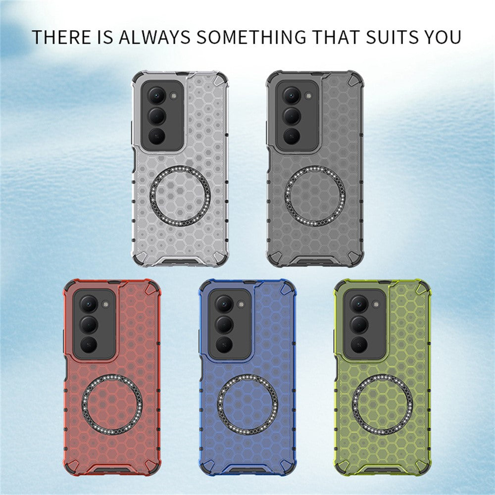 For Xiaomi Redmi 15 4G (EU) (171mm) Magnetic Case Honeycomb Design TPU + PC Phone Cover