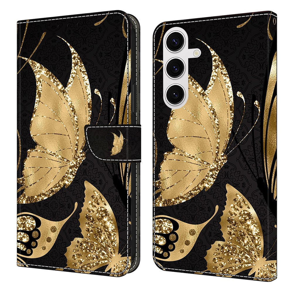 For Samsung Galaxy S26 Case Magnetic Clasp 3D Pattern Leather Wallet Phone Cover