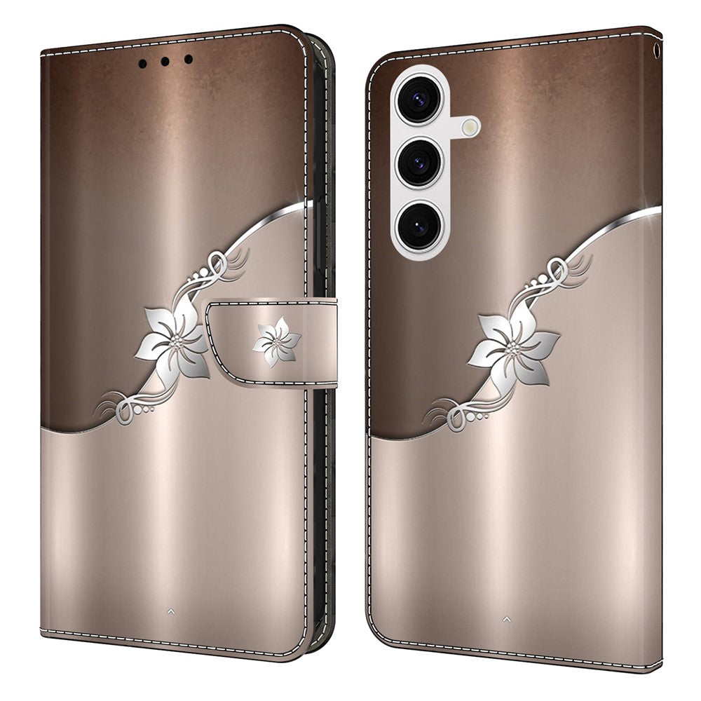 For Samsung Galaxy S26 Case Magnetic Clasp 3D Pattern Leather Wallet Phone Cover