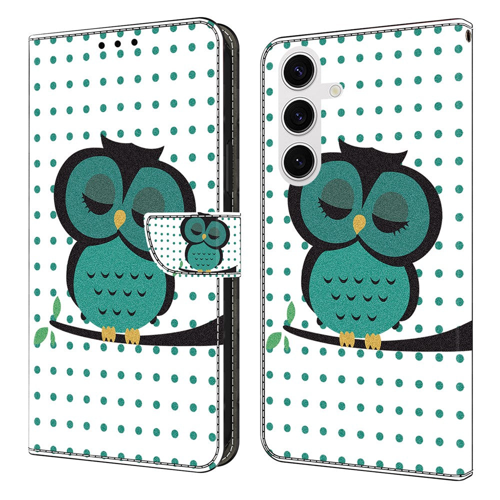 For Samsung Galaxy S26 Case Magnetic Clasp 3D Pattern Leather Wallet Phone Cover