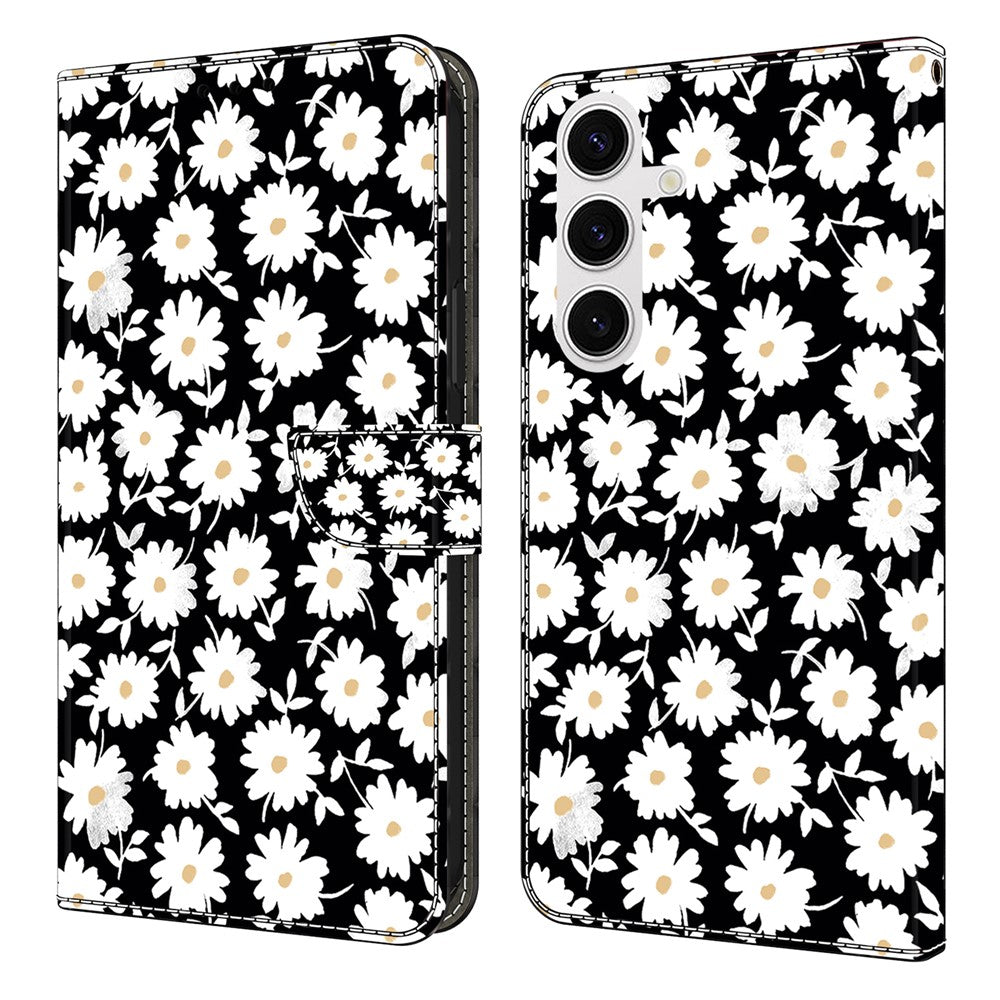 For Samsung Galaxy S26 Case Magnetic Clasp 3D Pattern Leather Wallet Phone Cover