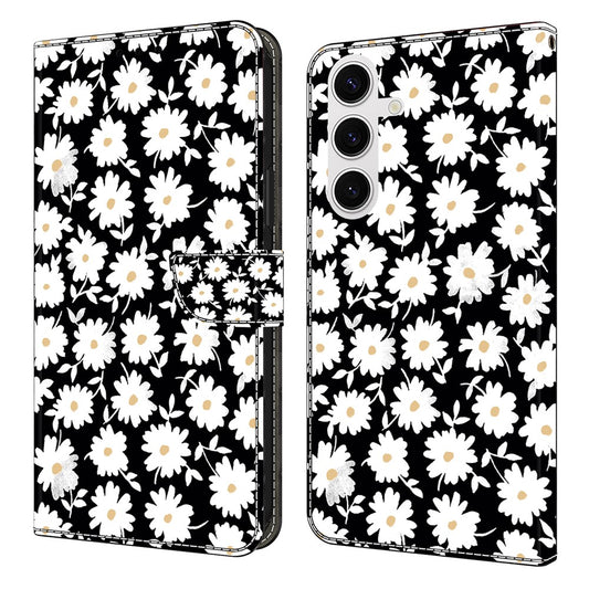 Galaxy S26 Handyhülle – Magnetverschluss 3D-Muster Leder Brieftasche